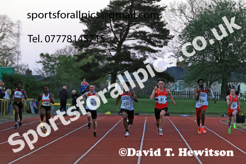 The 150 metres, 2026 NEGP 1, Monkton Stadium. Photo: David T. Hewitson/Sports for All Pics